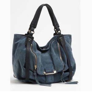 Jonnie Suede/Leather Hobo Bag